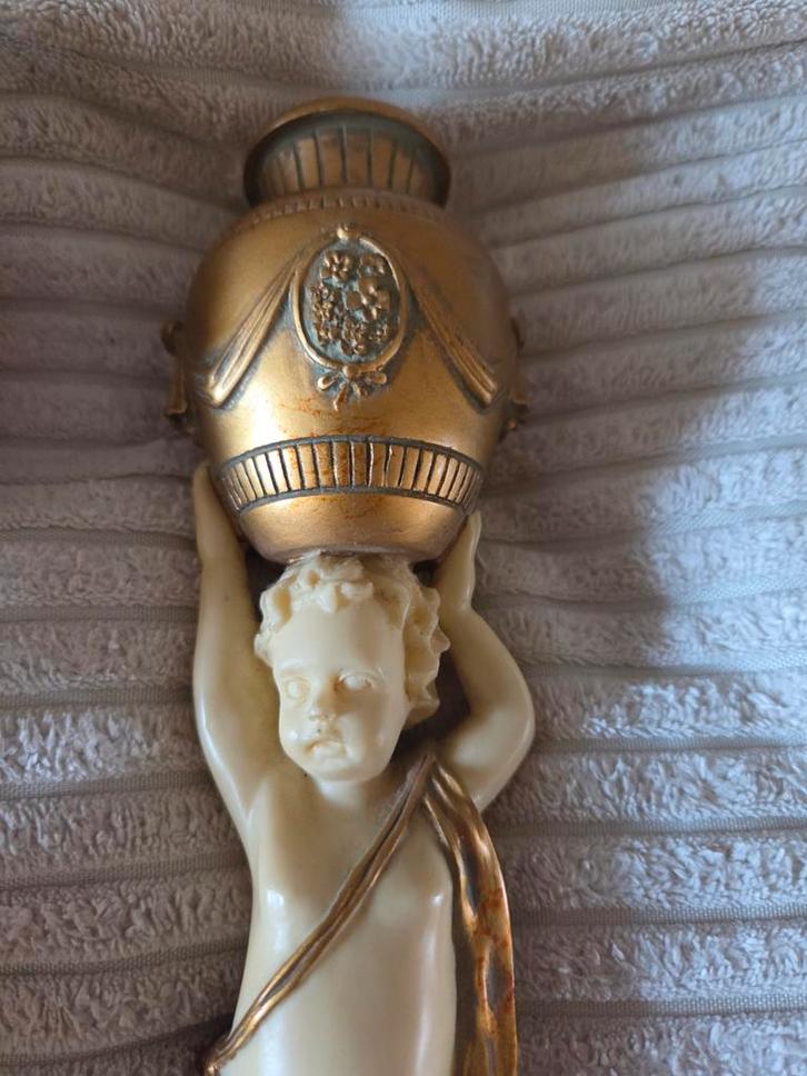 Cupido Kandelaars - Polystone, Antiek en Kunst, Antiek | Kandelaars, Ophalen of Verzenden