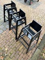 Houten Meegroeistoel - Zwart kinderstoelen 3 stuks, Kinderen en Baby's, Ophalen, Gebruikt, Meegroeistoel