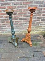 Gietijzeren kaarsenstanders, Huis en Inrichting, Woonaccessoires | Kandelaars en Kaarsen, Ophalen, Metaal, 75 cm of meer