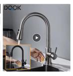 Smart Touchless Sensor Keukenkraan Geborsteld nikkel, Ophalen of Verzenden, Nieuw, Rvs, Kraan