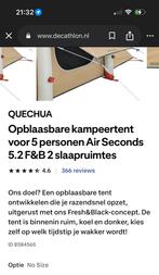 GEVRAAGD! Opblaasbare tent voor 5 of 6 personen, Ophalen, Zo goed als nieuw