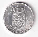 1 Gulden 1963 met tikjes op de rand, 1 gulden, Koningin Juliana, Verzenden, Zilver