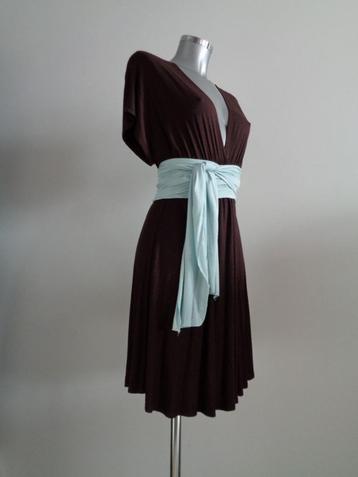Frenzii bruine tuniek jurk, rayon met ceintuur, Small NIEUW  beschikbaar voor biedingen