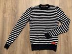 Scotch&Soda trui sweater streep dk. blauw beige maat = S/46, Blauw, Ophalen of Verzenden, Maat 46 (S) of kleiner, Scotch&Soda