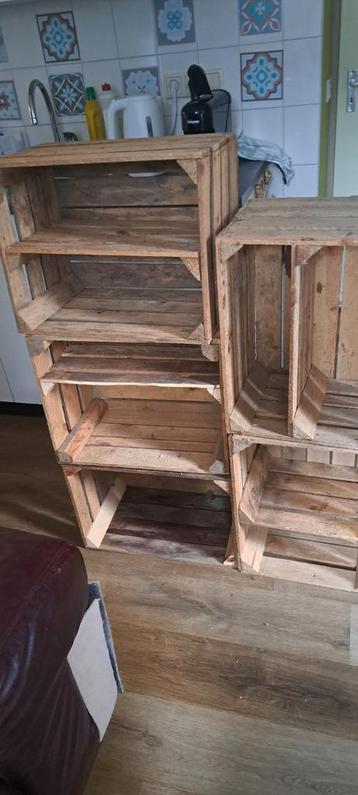 Appel Kisten met Schap - 5 Stuks beschikbaar voor biedingen