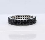 Zilveren 925 Ring. 60 saffieren 1.80 Ct. Nieuw. Maat 16.3 mm, Verzenden, Geen, Nieuw, Kleiner dan 17