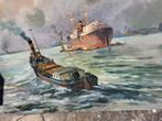 Schilderij van Ch.Petit, Antiek en Kunst, Ophalen of Verzenden