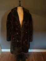 Vintage Bruine Imitatie Bontjas maat 54, Ophalen, Zo goed als nieuw, Maat 46/48 (XL) of groter, Bruin