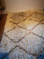 Kleed wit met lichtbruine ruiten. 160x190, Huis en Inrichting, Stoffering | Tapijten en Kleden, Ophalen, Wit, 150 tot 200 cm, 150 tot 200 cm