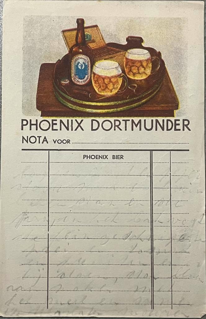 nota Phoenix Dortmunder bier Amersfoort, Verzamelen, Merken en Reclamevoorwerpen, Zo goed als nieuw, Reclamebord, Ophalen of Verzenden