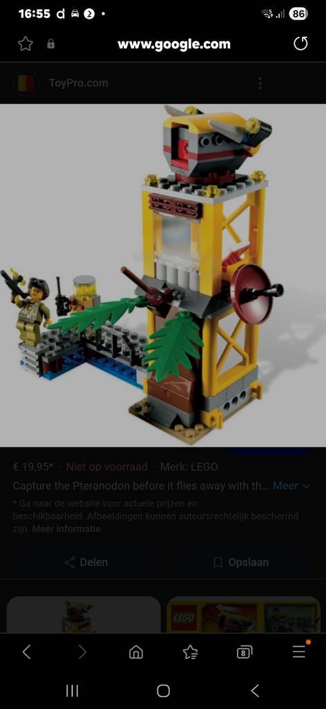 Lego 5883 Dino Pteranodon Toren, Kinderen en Baby's, Speelgoed | Duplo en Lego, Zo goed als nieuw, Lego, Complete set, Ophalen of Verzenden