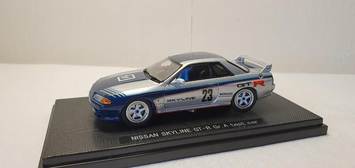 Ebbro Nissan Skyline GT-R R32 Group.A test car #23, Hobby en Vrije tijd, Modelauto's | 1:43, Zo goed als nieuw, Auto, Overige merken