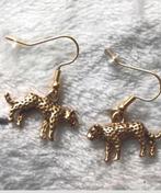Oorbellen luipaard, Verzenden, Nieuw, Goud, Hangers