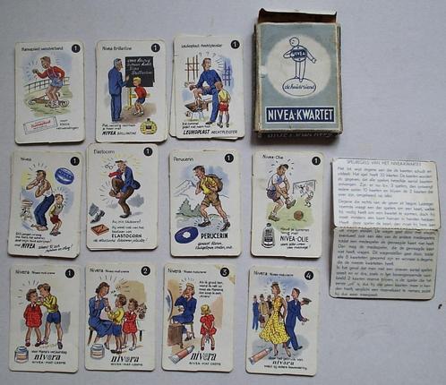 Kwartet - Nivea. Jaren '50 vorige eeuw, Verzamelen, Speelkaarten, Jokers en Kwartetten, Gebruikt, Kwartet(ten), Verzenden