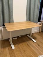 Ikea Bekant Eikenfineer 120cm x 80cm, Ophalen, In hoogte verstelbaar, Zo goed als nieuw, Bureau
