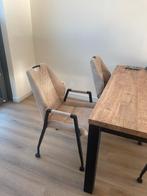 4 Eetkamerstoelen met Armleuning, Overige kleuren, Modern en strak, Ophalen of Verzenden, Zo goed als nieuw