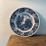 Engels Wandbord Royal Tudor Ware Blauw Wit 25 cm, Ophalen of Verzenden