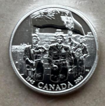 100 x zilveren kwartje Canada 2005 “60 jaar bevrijding” beschikbaar voor biedingen