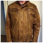 Supee mooie Echte Leren JAS  -  bruin gemêleerd - maat 52, Maat 52/54 (L), Bruin, Ophalen of Verzenden, Zo goed als nieuw