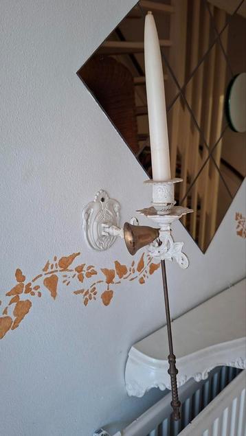 Decoratieve Wandset: Kandelaar, Plank & Engeltje beschikbaar voor biedingen