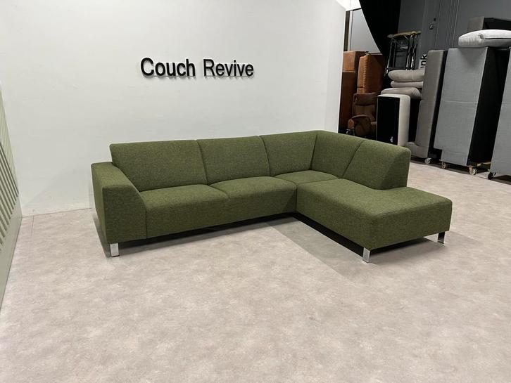 GRATIS LEVERING Z.G.A.N groene hoekbank 275x200 Gereinigd, Huis en Inrichting, Banken | Bankstellen, Zo goed als nieuw, Vierpersoons of meer