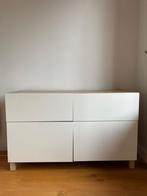 BESTÅ Opbergcombi kast - nette staat- wit/hout, 120x42x74 cm, Ophalen, Zo goed als nieuw, 25 tot 50 cm, 100 tot 150 cm