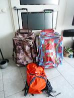 Twee Trolleykoffers (Leonardo) en één rugzak(Forclaz), Sieraden, Tassen en Uiterlijk, Koffers, Ophalen, Zo goed als nieuw, Overige materialen