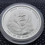 2019 Republic of Congo zilverrug Gorilla 1 oz zilver, Verzenden, Overige landen, Zilver
