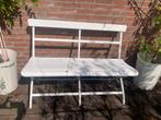 Bistro tuinbankje inklapbaar (metaal & hout), Tuin en Terras, Tuinbanken, Ophalen, Gebruikt, Metaal