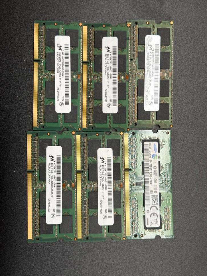 6x 4GB DDR3 RAM Geheugen, Computers en Software, RAM geheugen, Gebruikt, Desktop, 4 GB, DDR3, Ophalen of Verzenden