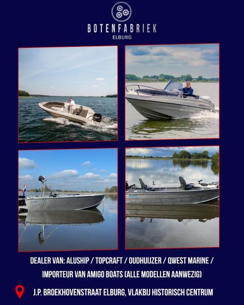 Visboten en consoleboten bij Botenfabriek midden Nederland!, Watersport en Boten, Vis- en Consoleboten, Nieuw, Tot 10 pk, 3 tot 6 meter