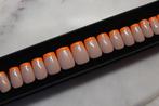 Orange frenchies | nep nagels | press on nails, Nieuw, Ophalen of Verzenden