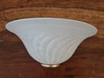 Wandlamp, glas met messing. Puntgaaf!, Ophalen of Verzenden, Zo goed als nieuw, Glas