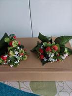 9 Boeketjes met  15 stuks NEP aardbeitjes + bloempjes, Ophalen of Verzenden, Nieuw