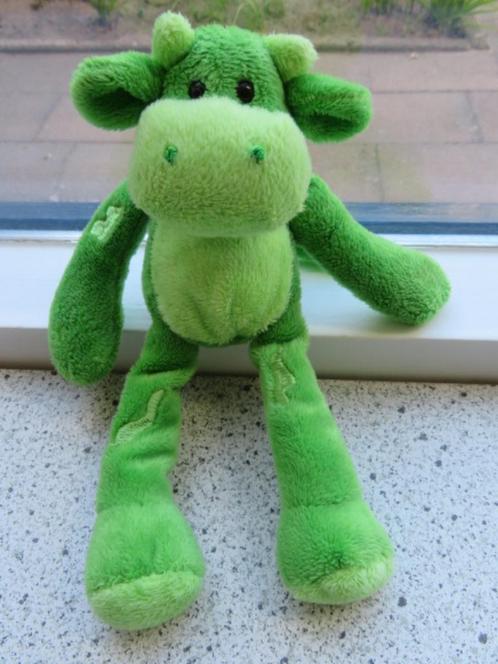 Beestenbende Koe Moe van Hema groen velours magneetjes in de, Kinderen en Baby's, Speelgoed | Knuffels en Pluche, Zo goed als nieuw
