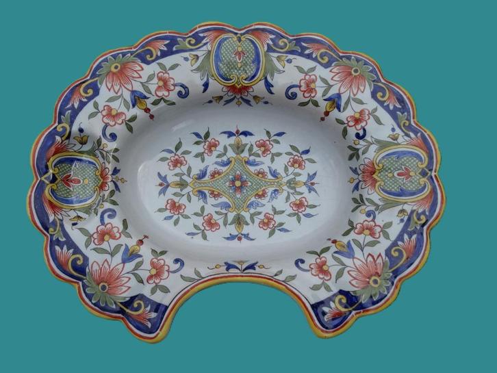 Antiek scheerbekken uit Frankrijk, meerkleurig en oud, Antiek en Kunst, Antiek | Keramiek en Aardewerk, Ophalen