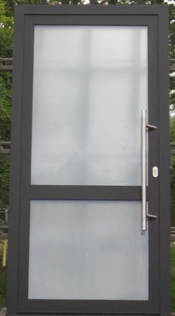aluminium buitendeur , voordeur , deur 105 x 210 zwart 9005 beschikbaar voor biedingen