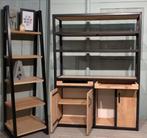 maatwerk computerkast/buffetkast + Wandrek Staal&Eiken, Huis en Inrichting, Ophalen, Zo goed als nieuw, 40 tot 80 cm, 170 cm of meer