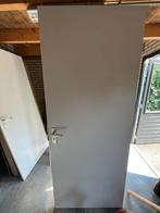 Opdekdeur met beslag 83x210.5cm, Doe-het-zelf en Verbouw, Deuren en Horren, Gebruikt, 80 tot 100 cm, Binnendeur, Ophalen of Verzenden