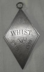 Zilveren Draagteken Speelgezelschap Whist uit 1890 nr.202, Sieraden, Tassen en Uiterlijk, Verzenden, Zilver, Overige typen