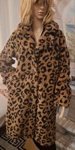 Teddy winterjas panterprint - mt M, Ophalen of Verzenden, Zo goed als nieuw, Maat 38/40 (M), Bruin