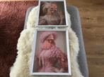 2 schilderijen print  Kip in lijst, Ophalen