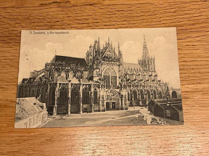 Antieke Ansichtkaart St Janskerk 's-Hertogenbosch, Verzamelen, Ansichtkaarten | Nederland, Gelopen, Noord-Brabant, Voor 1920, Ophalen of Verzenden