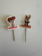 2 oude Suske en Wiske pins nr. 91 en 123., Ophalen of Verzenden, Gebruikt, Figuurtje, Speldje of Pin