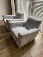 Fauteuil grijs alcantara twee stuks, Ophalen, Gebruikt, Eenpersoons, 75 tot 100 cm