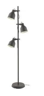 Staande vloerlamp type Hectar Ikea donkergrijs metaal 3 spot, 150 tot 200 cm, Ophalen of Verzenden, Metaal