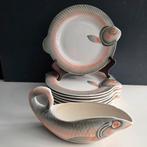 Digoin Sarreguemines Frankrijk vis servies, Antiek en Kunst, Antiek | Servies los, Ophalen of Verzenden