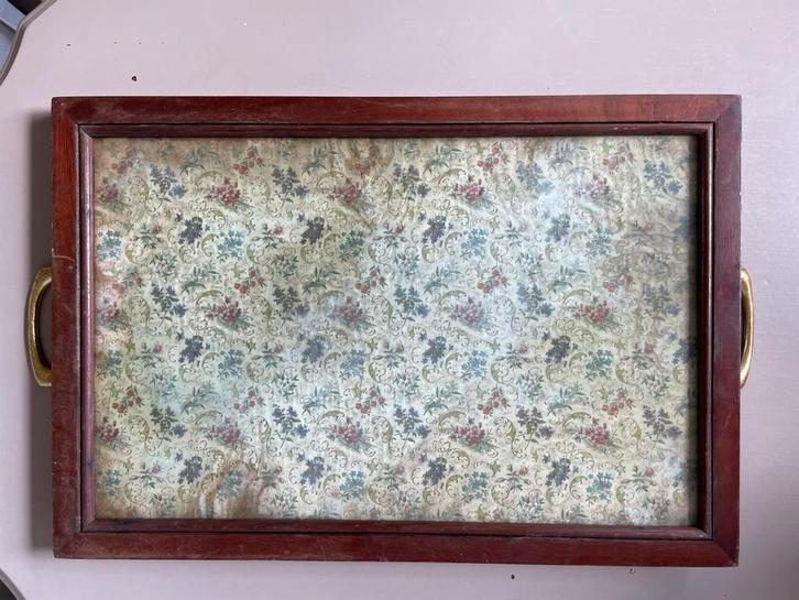 Oud dienblad, Huis en Inrichting, Woonaccessoires | Dienbladen, Gebruikt, Hout, Rechthoekig, Ophalen of Verzenden