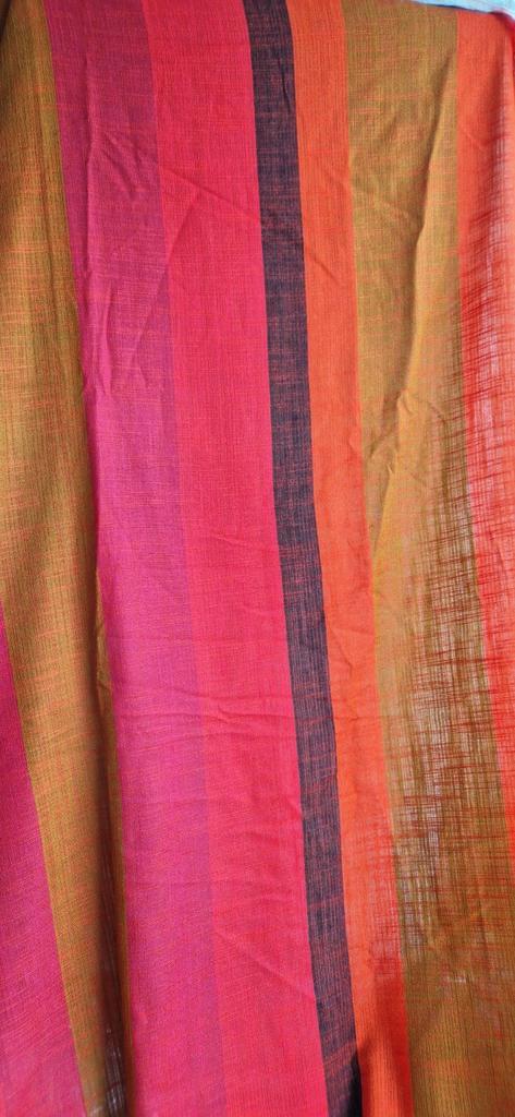 Vintage jaren 70 geweven 2 x gordijnen wol linnen 130 x 200, Huis en Inrichting, Stoffering | Gordijnen en Lamellen, Zo goed als nieuw