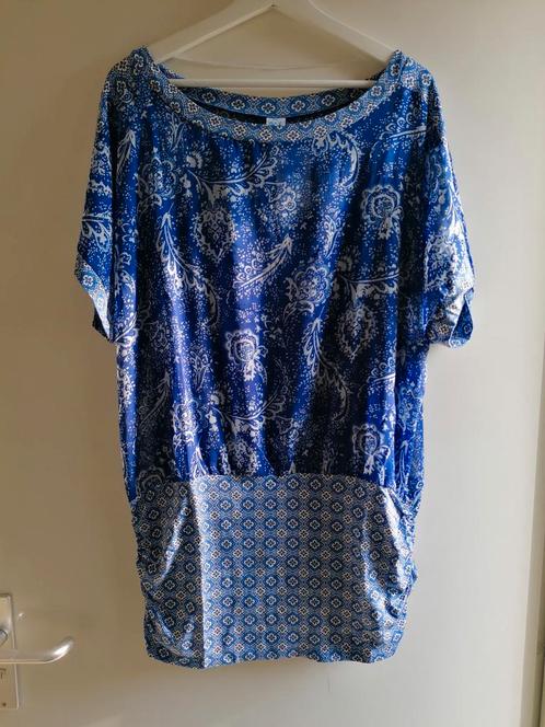 Nieuw msmode top tuniek blauw wit mt 44 46, Kleding | Dames, Tops, Nieuw, Maat 42/44 (L), Blauw, Korte mouw, Ophalen of Verzenden